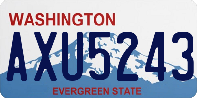 WA license plate AXU5243