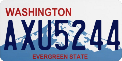 WA license plate AXU5244