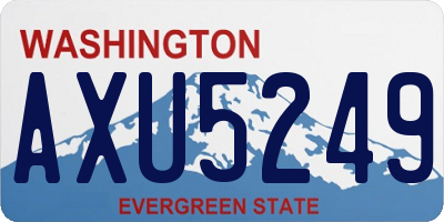 WA license plate AXU5249