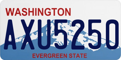 WA license plate AXU5250