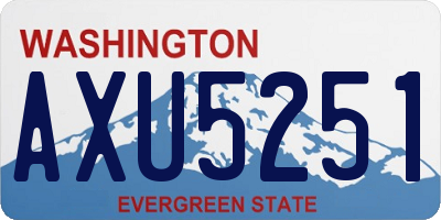 WA license plate AXU5251
