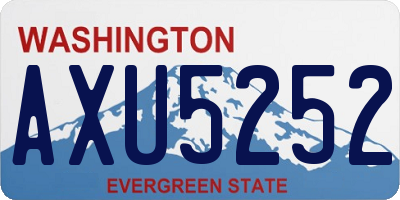 WA license plate AXU5252