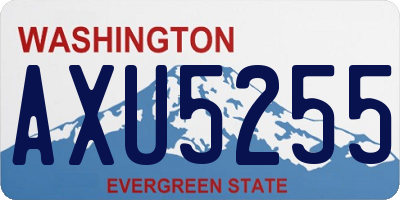 WA license plate AXU5255