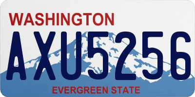 WA license plate AXU5256