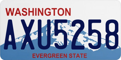 WA license plate AXU5258