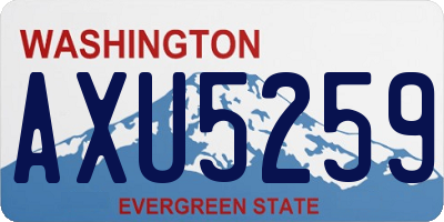 WA license plate AXU5259
