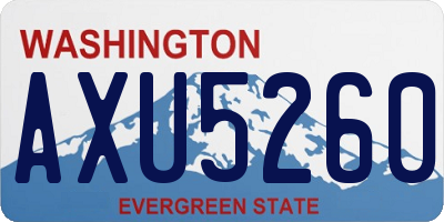 WA license plate AXU5260