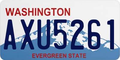 WA license plate AXU5261