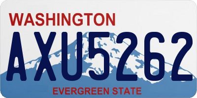 WA license plate AXU5262