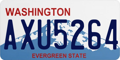 WA license plate AXU5264