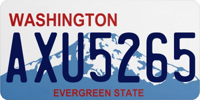 WA license plate AXU5265