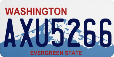 WA license plate AXU5266