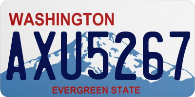 WA license plate AXU5267