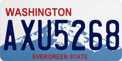 WA license plate AXU5268