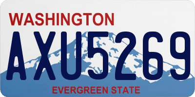 WA license plate AXU5269