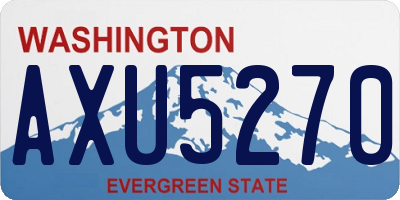 WA license plate AXU5270