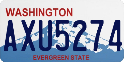 WA license plate AXU5274