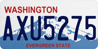 WA license plate AXU5275