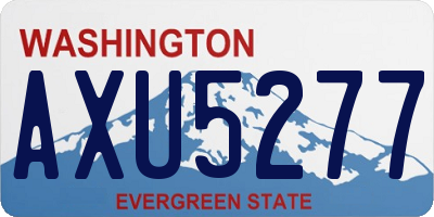 WA license plate AXU5277