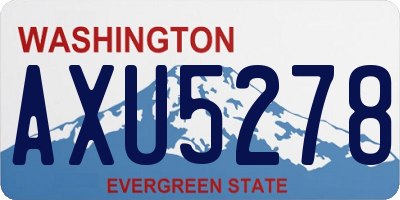 WA license plate AXU5278