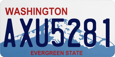 WA license plate AXU5281