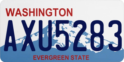 WA license plate AXU5283