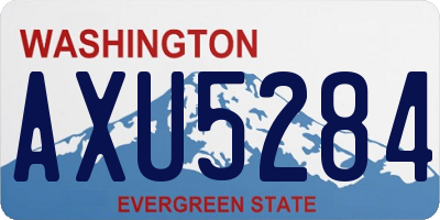 WA license plate AXU5284