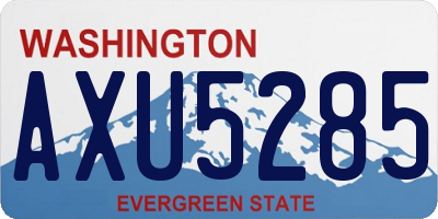 WA license plate AXU5285