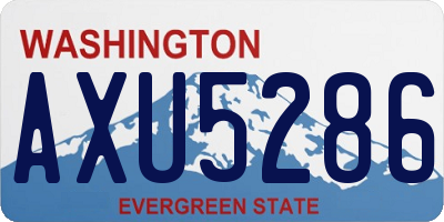 WA license plate AXU5286