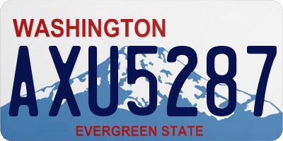 WA license plate AXU5287