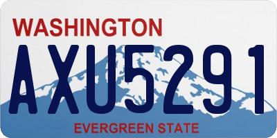WA license plate AXU5291