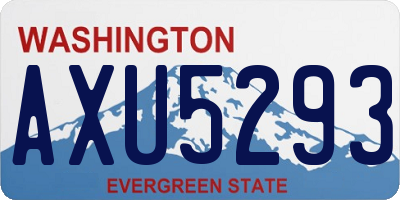 WA license plate AXU5293
