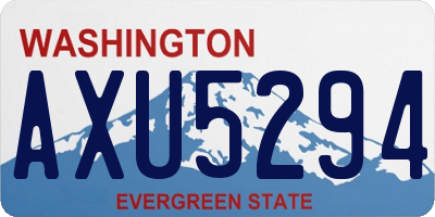 WA license plate AXU5294