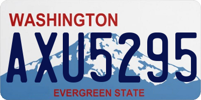 WA license plate AXU5295