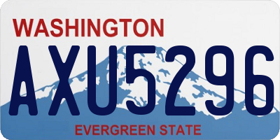 WA license plate AXU5296