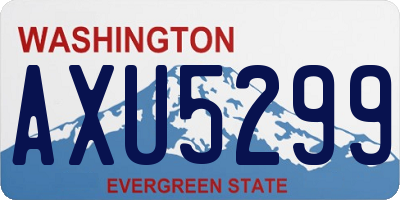 WA license plate AXU5299