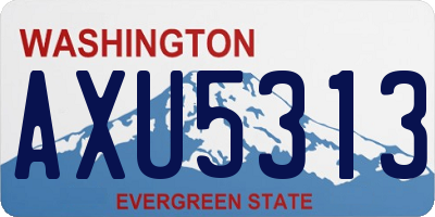 WA license plate AXU5313