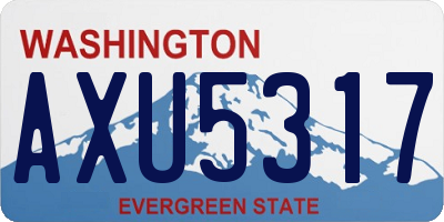 WA license plate AXU5317