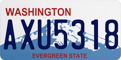 WA license plate AXU5318