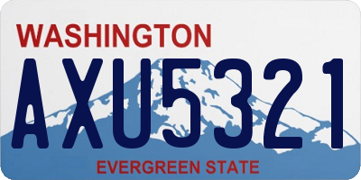 WA license plate AXU5321
