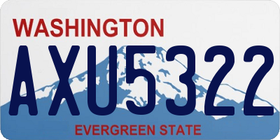 WA license plate AXU5322