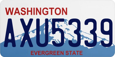 WA license plate AXU5339