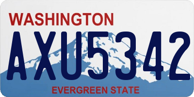 WA license plate AXU5342