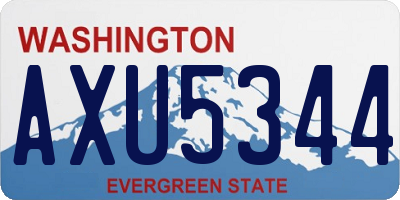 WA license plate AXU5344