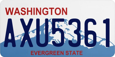 WA license plate AXU5361