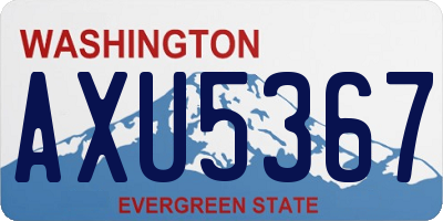 WA license plate AXU5367