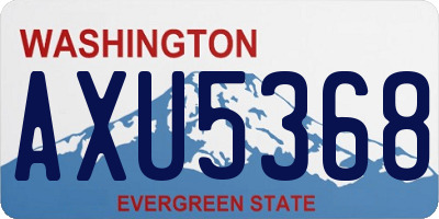 WA license plate AXU5368