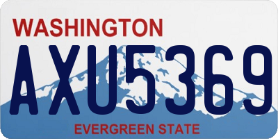 WA license plate AXU5369