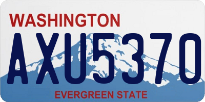 WA license plate AXU5370