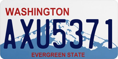 WA license plate AXU5371